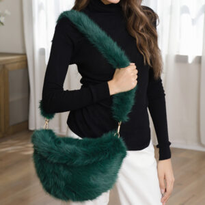 B1145 KGN Fluffy Faux Fur Crossbody Bag Shoulder Bag