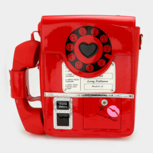 LA8866-RD Telephone Shaped Shoulder / Crossbody Bag