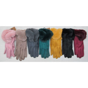GF8615-V ASST Women Winter Faux Fur Gloves (3 PCS)