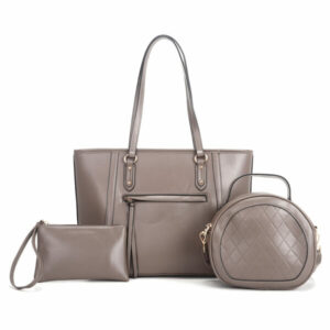 EL1854 GY Fashion Handbag (3 N 1) Set