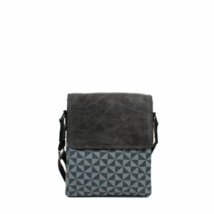 1698B GY Monogram Pattern Crossbody Bag