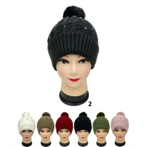 GMH20-48 ASST Winter Lining Bling Hat (3 pcs )