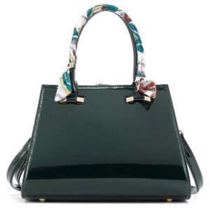 T3640 OL Jewel-Top Patent Medium Frame Chic Satchel