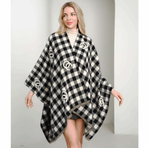 P6205 BK Plaid & OC Shawl Scarf