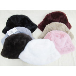 FFHT8592 Fur Bucket Solid Color Hat
