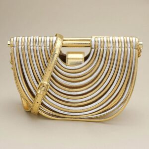 LA2501 GD/SL Half Moon Shape Noodles Handbag