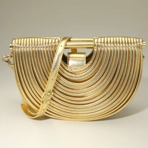 LA2501 GD Half Moon Shape Noodles Handbag