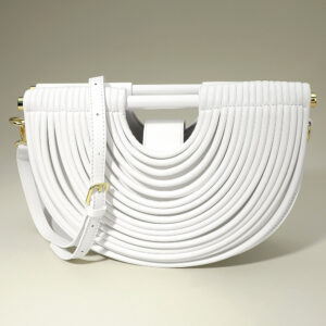 LA2501 WT Half Moon Shape Noodles Handbag