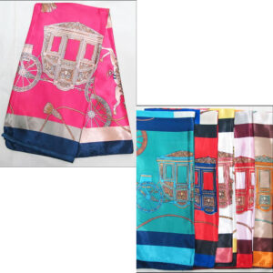 SC2506 ASST Fashion Pattern Printed Square Silky Satin Scarf Shawl (6pcs)