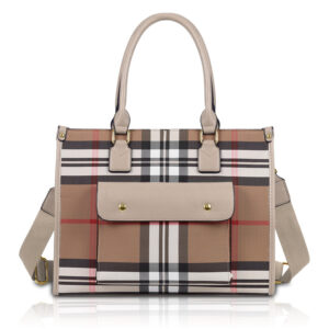 2482 APR/APR Plaid Pattern Fashion Handbag
