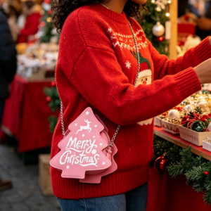 EWB138 PK Christmas Tree  Crossbody Bag