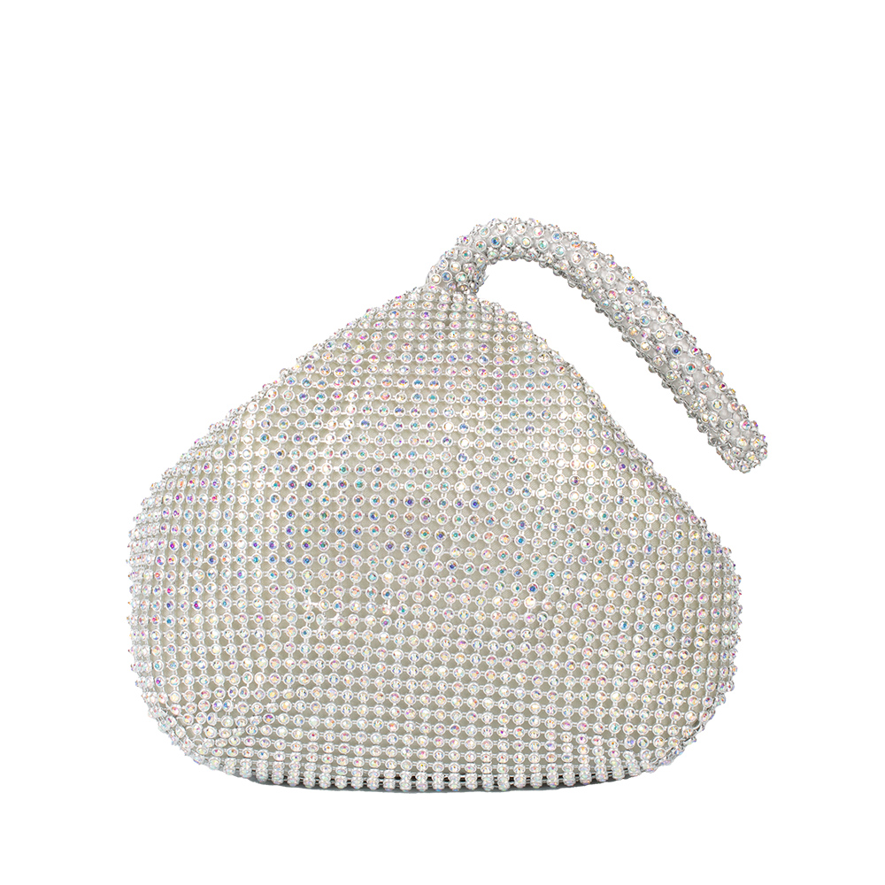 CO26019L ABS Rhinestones Bling Wrist Clutch Purse