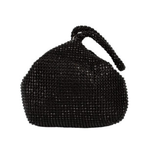 CO26019L BK/BK Rhinestones Bling Wrist Clutch Purse