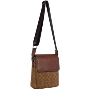 1698-D BR Monogram Pattern Crossbody Bag
