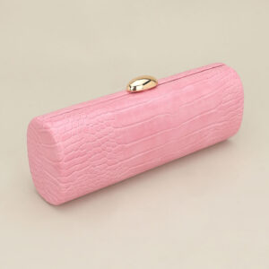 LAHSY-797 PK Faux Leather Textured Pattern Clutch Evening Bag