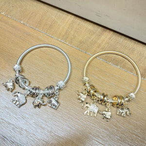 BRC8562 GS Elephant Charm Adjustable Bracelets (12pcs)