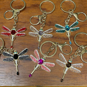 JK-49729 ASST Dragonfly Rhinestones Keychain (12PCS)