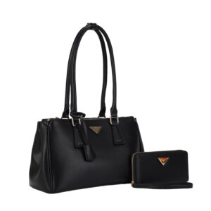 MW-5443 BK Fashion Handbag 2in1 SET