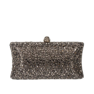 68046 GY Elegant Rhinestone Bling Clutch