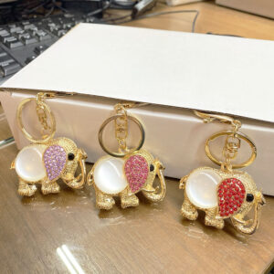 CL-0669 ASST Elephant Rhinestones Keychain (3pcs)