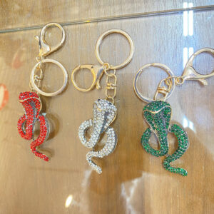 LZ-008 ASST Snake Rhinestone keychain (6PCS)