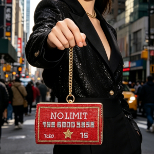 LGZ037 RD "NO LIMIT" Diamond Clutch