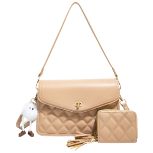 PU25508-M3 APR 2in1 QUILTED DESIGN Crossbody Bag with Wallet SET