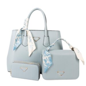 PU25002-T3-BBL Handle Satchel Bag with crossbody & wallet (3 N 1)