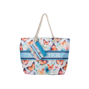 HB8831 BL Butterfly Pattern Beach Bag