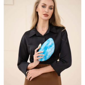 B1169 BL Fashion Acrylic Shaped Clutch