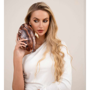 B1169 BR Fashion Acrylic Shaped Clutch