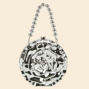 EWB186 SL Acrylic Rose Flower Clutch Evening Bag