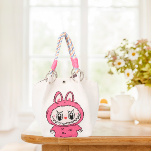 SC9812 PK Cute Cartoon Pattern Knitted Bucket Mini Tote Bag