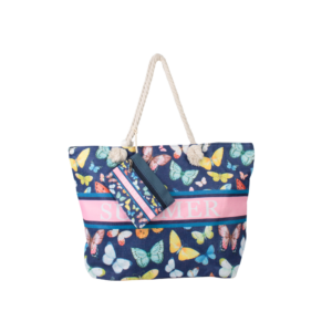 HB8831 NV Butterfly Pattern Beach Bag