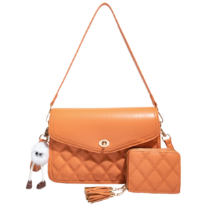 PU25508-M3 OR 2in1 QUILTED DESIGN Crossbody Bag with Wallet SET