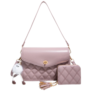PU25508-M3 PP 2in1 QUILTED DESIGN Crossbody Bag with Wallet SET