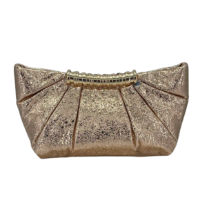 E262 RGD Pleated Metallic Sparkle Evening Clutch Crossbody Bag