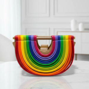 LA2501 RAINBOW Half Moon Shape Noodles Handbag