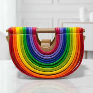 LA2501 RAINBOW Half Moon Shape Noodles Handbag