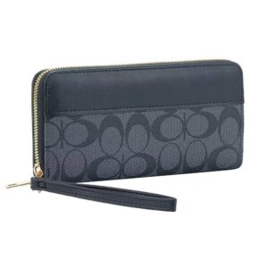 114A BK Fashion Single Zipper Wallet