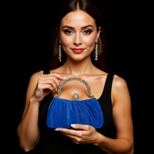 LAD62-1 SAP Chic Pink Satin Evening Clutch Bag