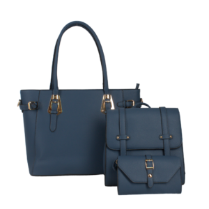 6054 D.BL Fashion Hand Bag 3 in 1