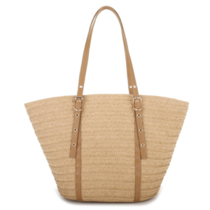 T3839 BR Fashion Straw Tote Bag