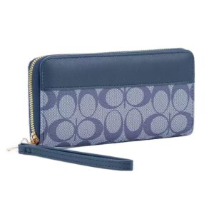 114A BL Fashion Single Zipper Wallet