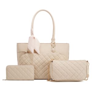 L1900 BG Quilted Pattern Fashion Handbag(3 N 1)
