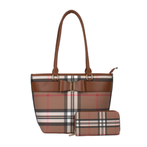 2497 CA Plaid Pattern Fashion Handbag 2 N 1