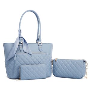 L1900 DM Quilted Pattern Fashion Handbag(3 N 1)
