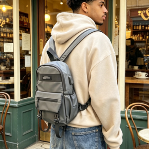 #3013 GY Functional Sling Crossbody Bag