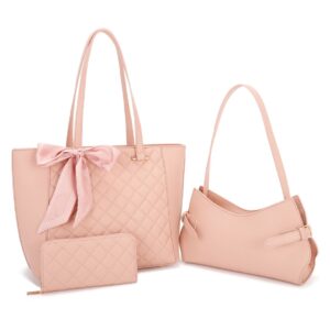 L1899 PK Quilted Pattern Fashion Handbag(3 N 1)