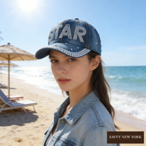 CP102 ASST STAR Rhinestone Baseball Cap (3PCS)